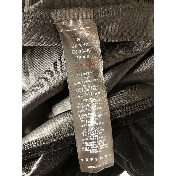 Topshop Dress Velvet Wrap Mock Neck Cutout Back Long Sleeve Mini NWT 4-6 - Picture 8 of 9